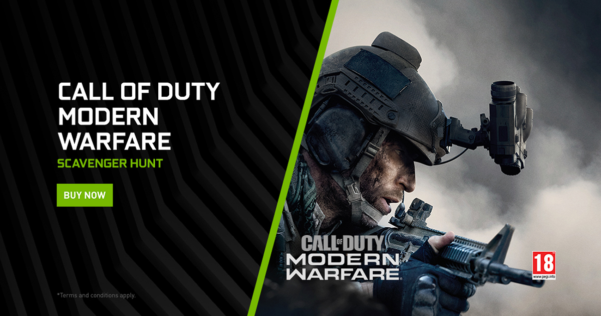 NVIDIA Call of Duty Modern Warfare Scavenger Hunt Contest