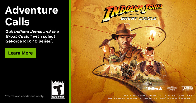 Indiana Jones and the Great Circle™ GeForce RTX 40 Series Bundle Available Now