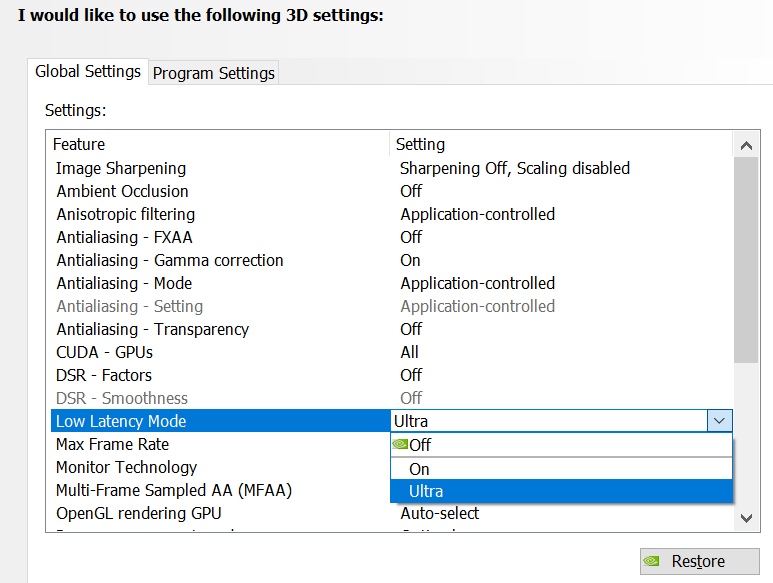 nvidia control panel limit fps