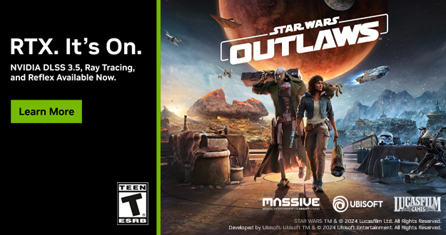 Star Wars™ Outlaws Early Access Available Now, Featuring DLSS 3.5 With Ray Reconstruction, Ray Tracing & Reflex